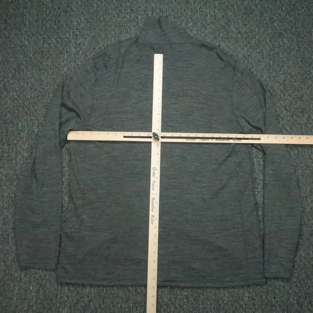 John‎ Varvatos Sweater Mens XL Gray Full Zip Wool Blend Pockets Lightweight